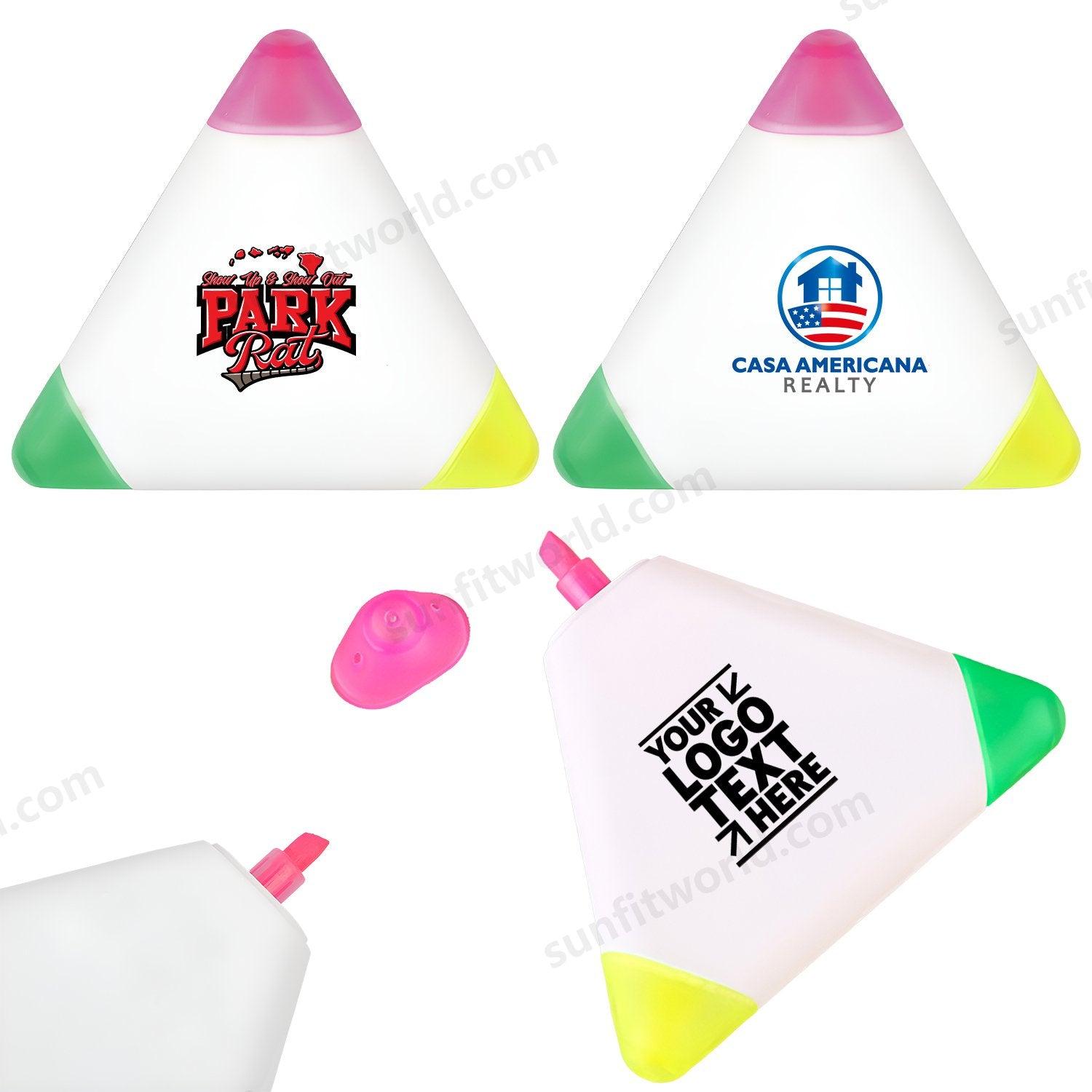Wholesale Custom Promotional Printed Triangle Highlighter Pens
