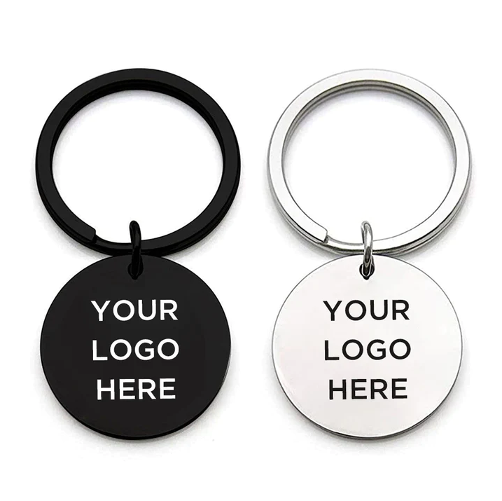 Custom Metal Keychains Any Shape Wedding Gift | Stainless Steel Keyring Promotional Products Pet Dog ID Tag