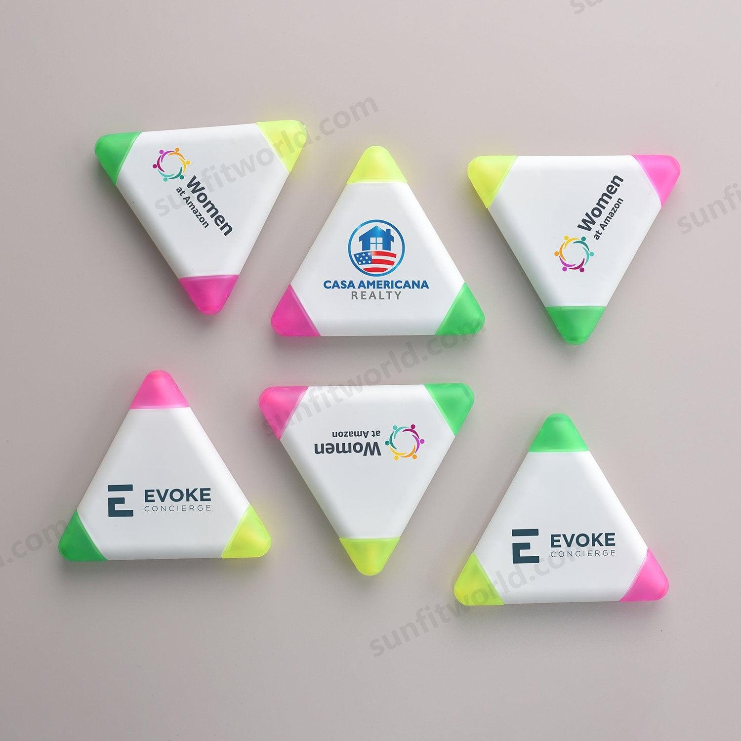 Wholesale Custom Promotional Printed Triangle Highlighter Pens
