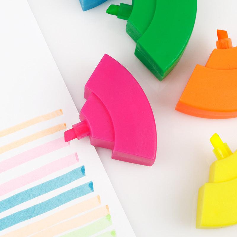 Custom Branded Promotional Round Five Color Highlighter For Office