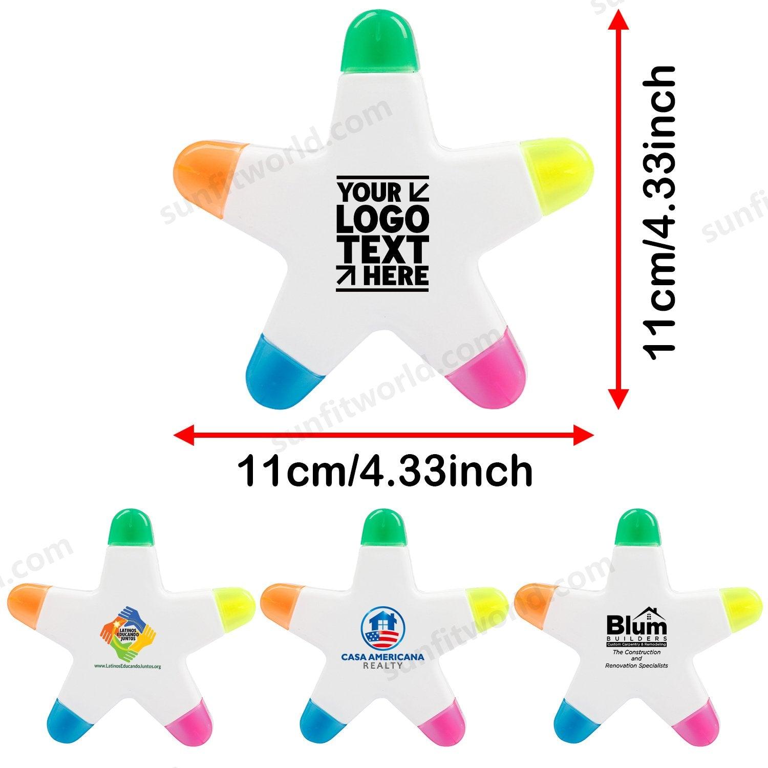Custom Logo 5-in-1 Promotional Star Shape Highlighters Marker Pen