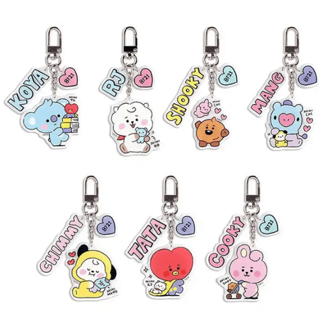 Custom Acrylic keychain Promotionals, Cartoon Key Ring Clear Keychain Promo Items Promotional Product