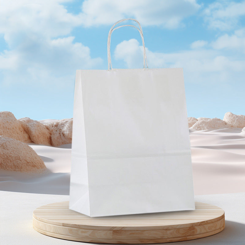 Custom Logo Kraft Paper Bags Shopping and Merchandise Bags with Handles