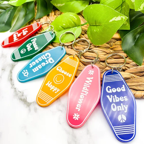 Custom UV Hotel Keychains Promotional Items Ship In 3 Days | Low MOQ Promotionals Hotel Key Ring Product Promotion