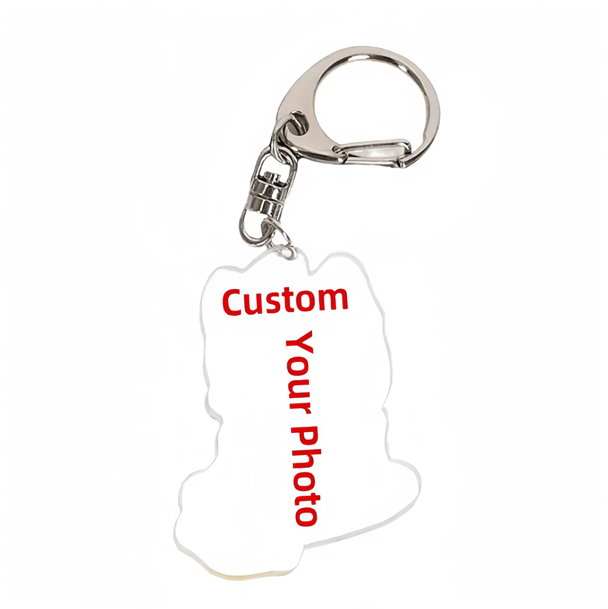Custom Acrylic keychain Promotionals, Cartoon Key Ring Clear Keychain Promo Items Promotional Product