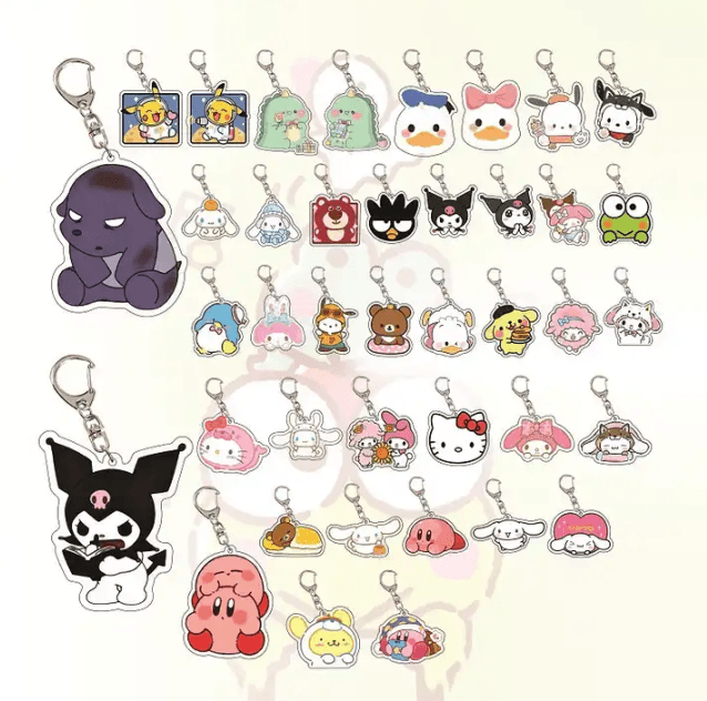 Custom Acrylic keychain Promotionals, Cartoon Key Ring Clear Keychain Promo Items Promotional Product