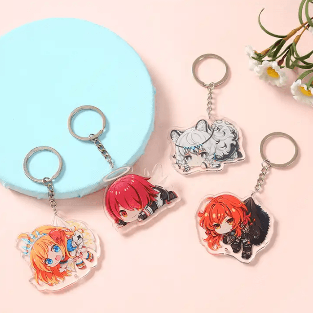 Custom Acrylic keychain Promotionals, Cartoon Key Ring Clear Keychain Promo Items Promotional Product