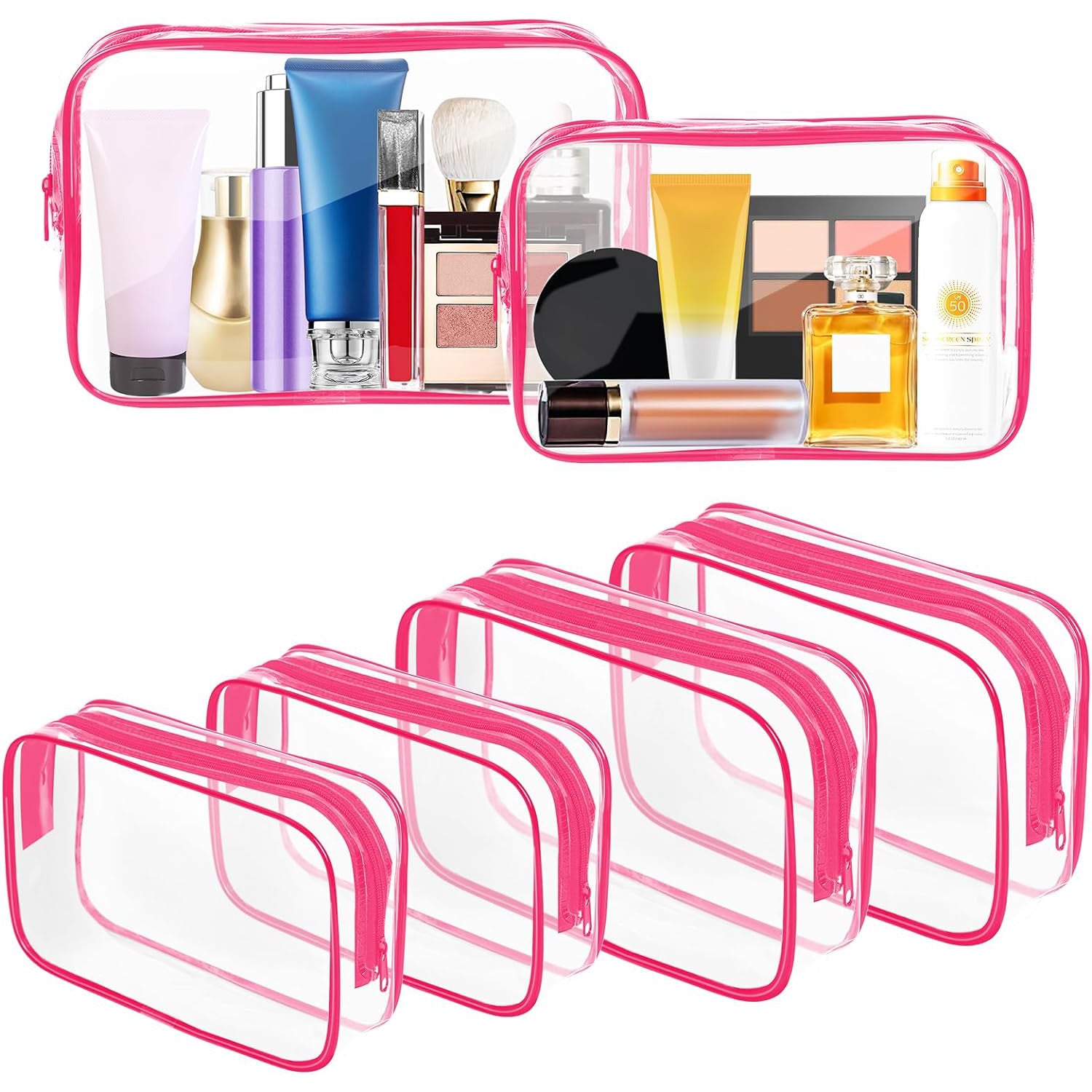 Wholesale Custom Logo Clear Travel Toiletry Bag Set