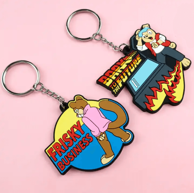 Custom 3D Die-Cut Rubber PVC Keychains Promotional Keytag