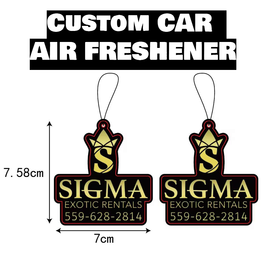 Custom Air Fresheners Car Hanging Scent Paper Freshener With Logo For Business Promotional