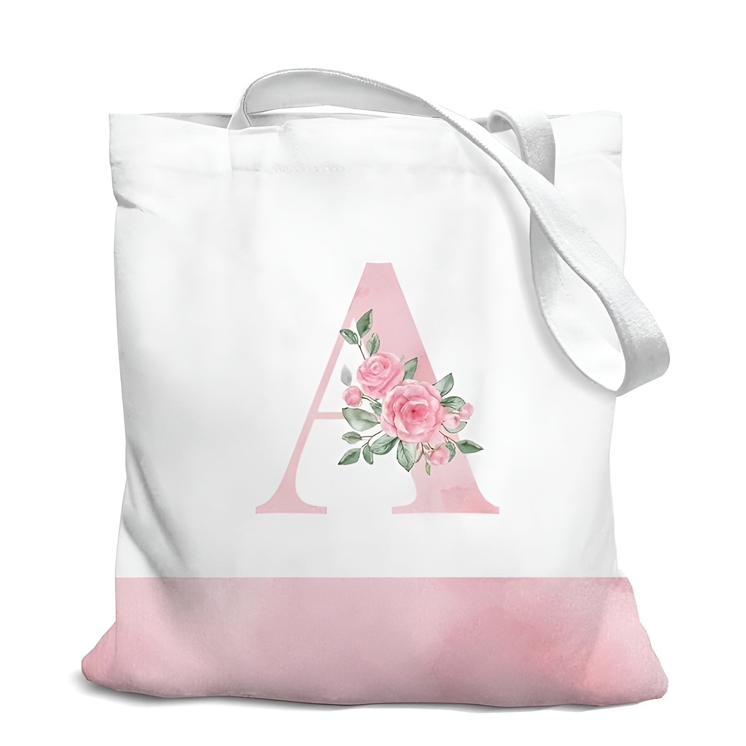 Custom Canvas Tote Bag with Pink Bottom – Bulk Logo Printing