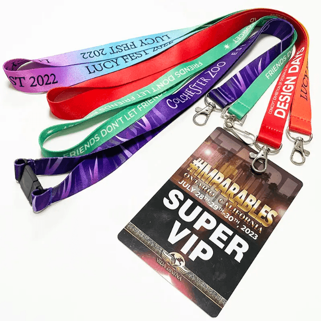 Custom Logo Full Color Lanyards - Full Color Print PVC Card