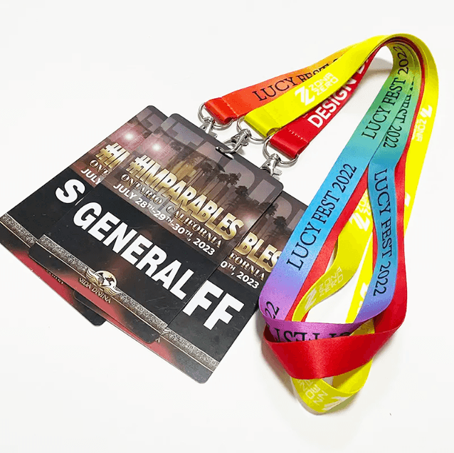 Custom Logo Full Color Lanyards - Full Color Print PVC Card