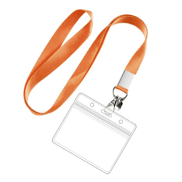 Custom Logo Full Color Lanyards - Soft Plastic Card Holder