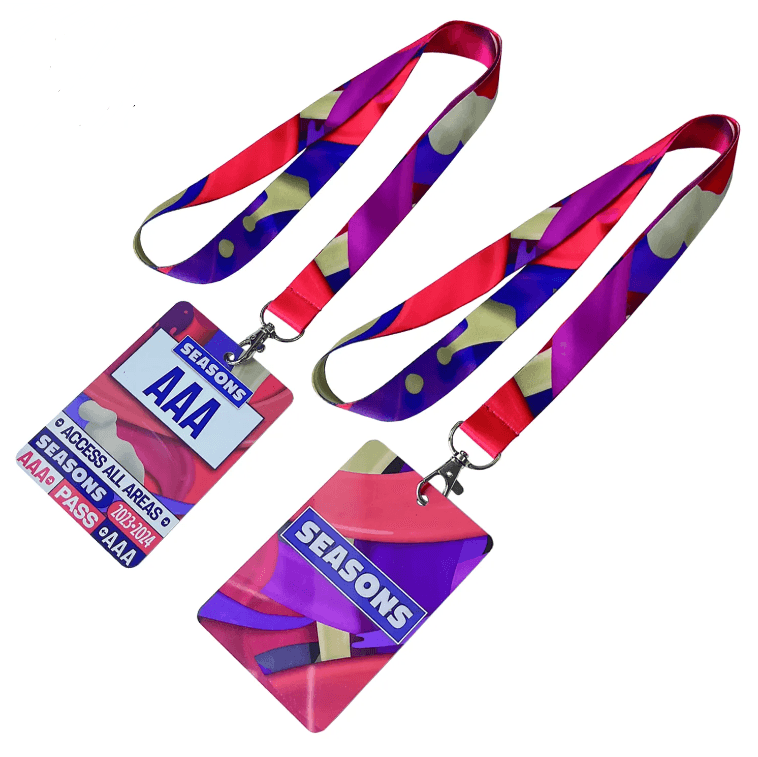 Custom Logo Full Color Lanyards - Full Color Print PVC Card