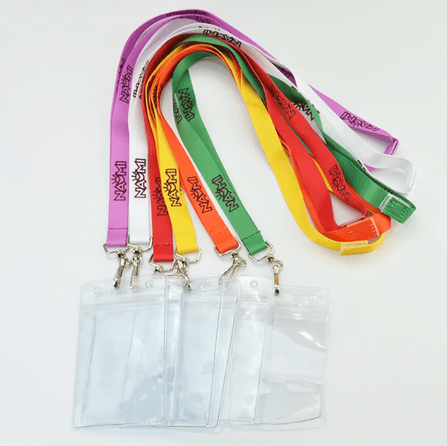 Custom Logo Full Color Lanyards - Soft Plastic Card Holder