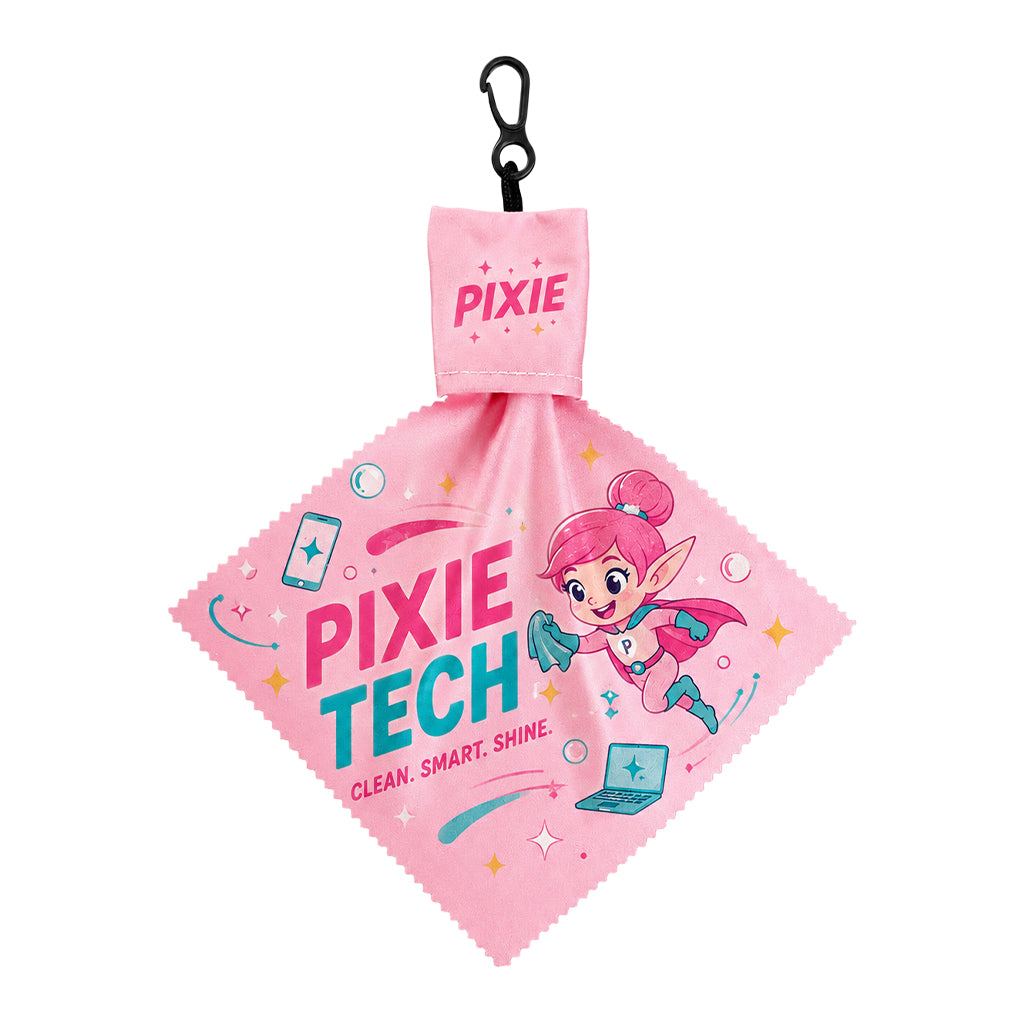 Custom Logo Microfiber Glasses Cleaning Cloth with Keychain Pouch