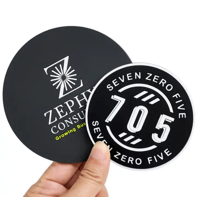 Custom Shape Rubber Coasters – Soft PVC Drink Coasters with Personalized Logo Design