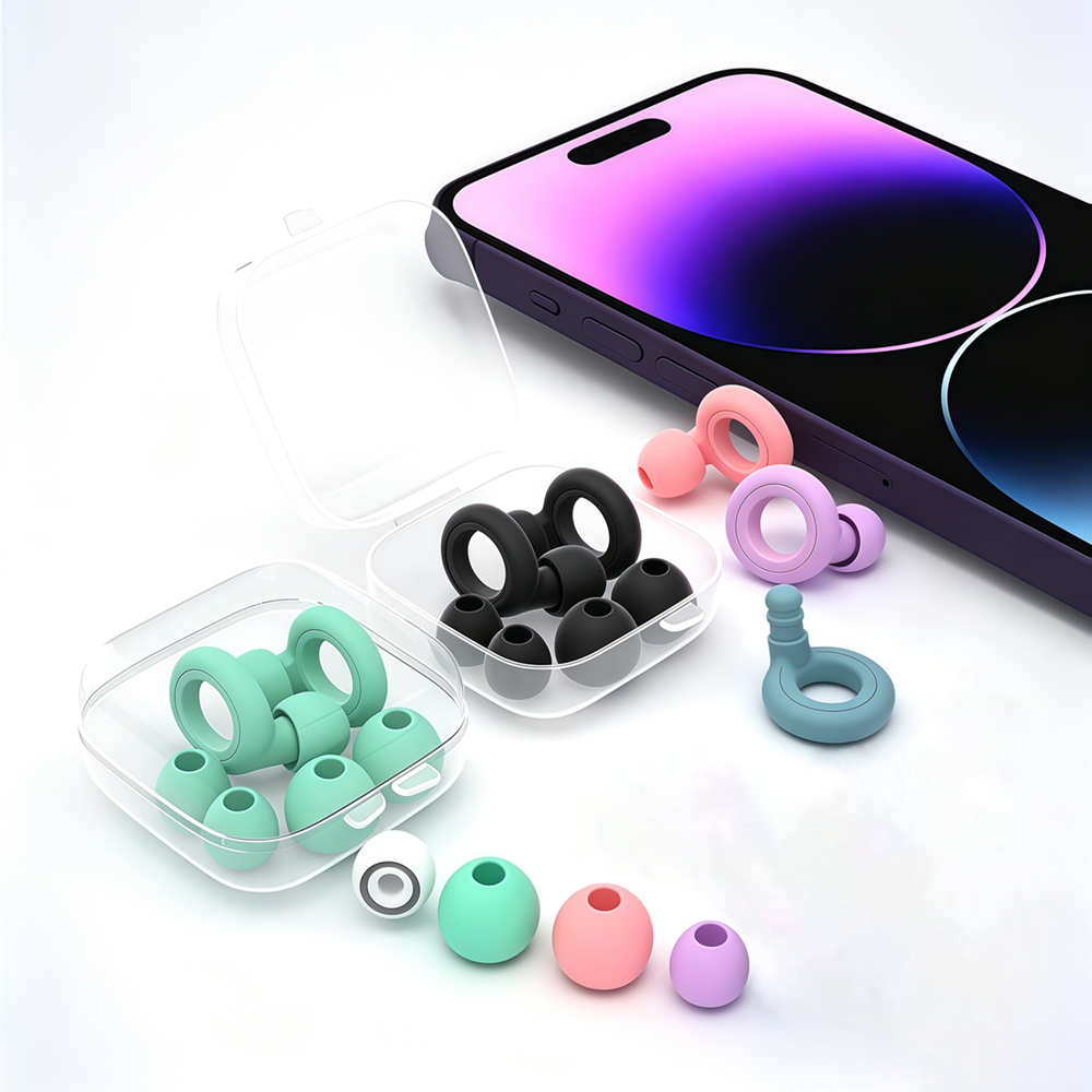 Custom Silicone Earplug Kit with Logo and Storage Case