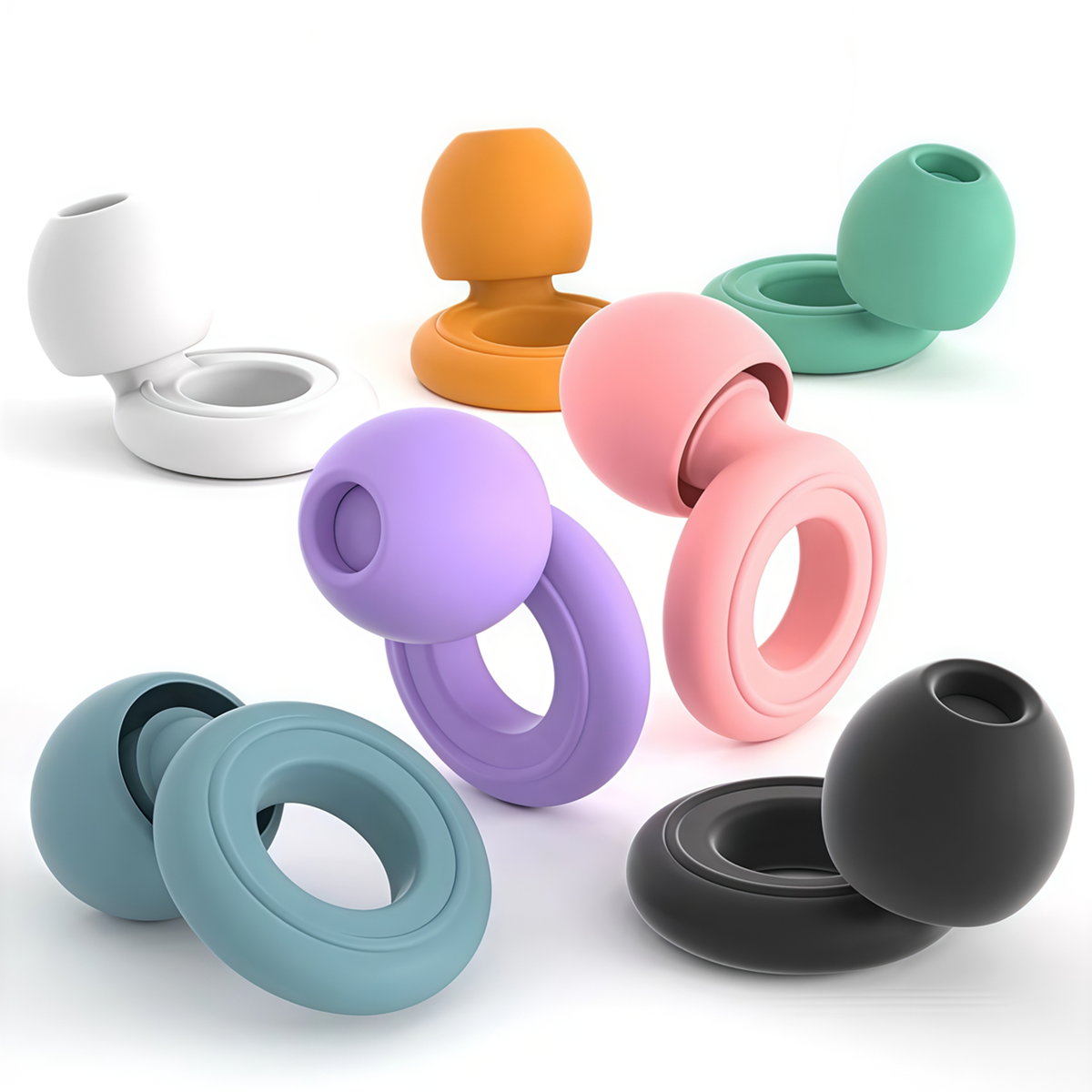 Custom Silicone Earplug Kit with Logo and Storage Case