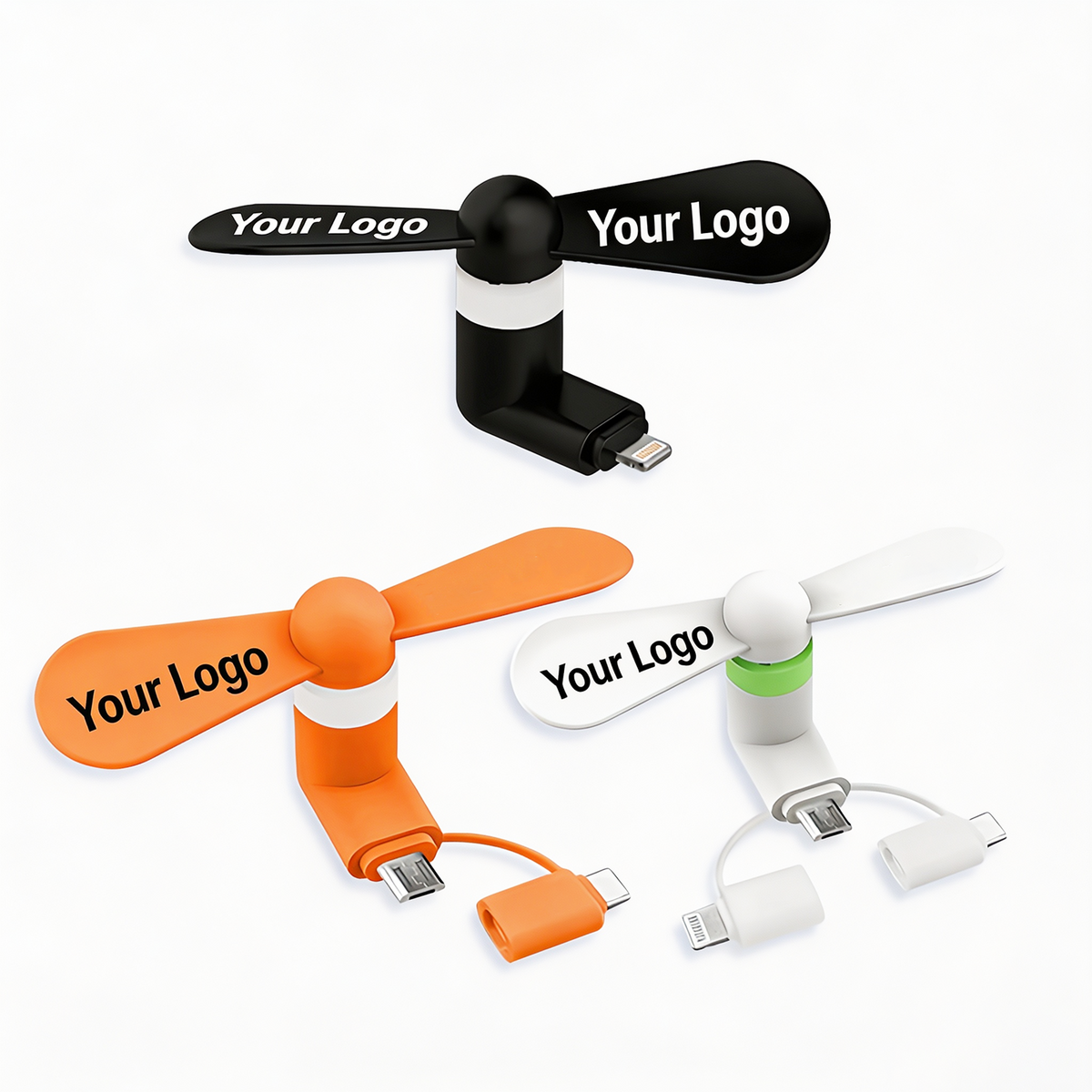 Custom Logo Mini Phone Fans for Promotional Giveaways / Events