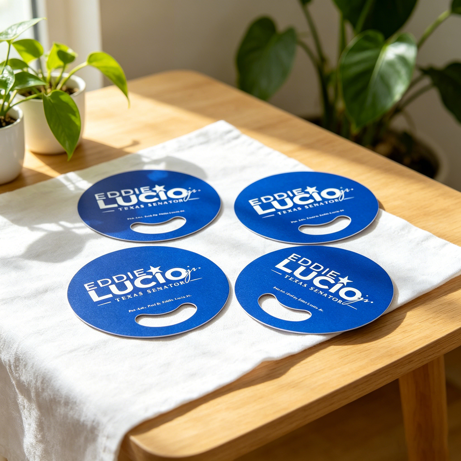 500 Custom Printed Round Hand Fans | Promotional Plastic Fans with Logo for Events
