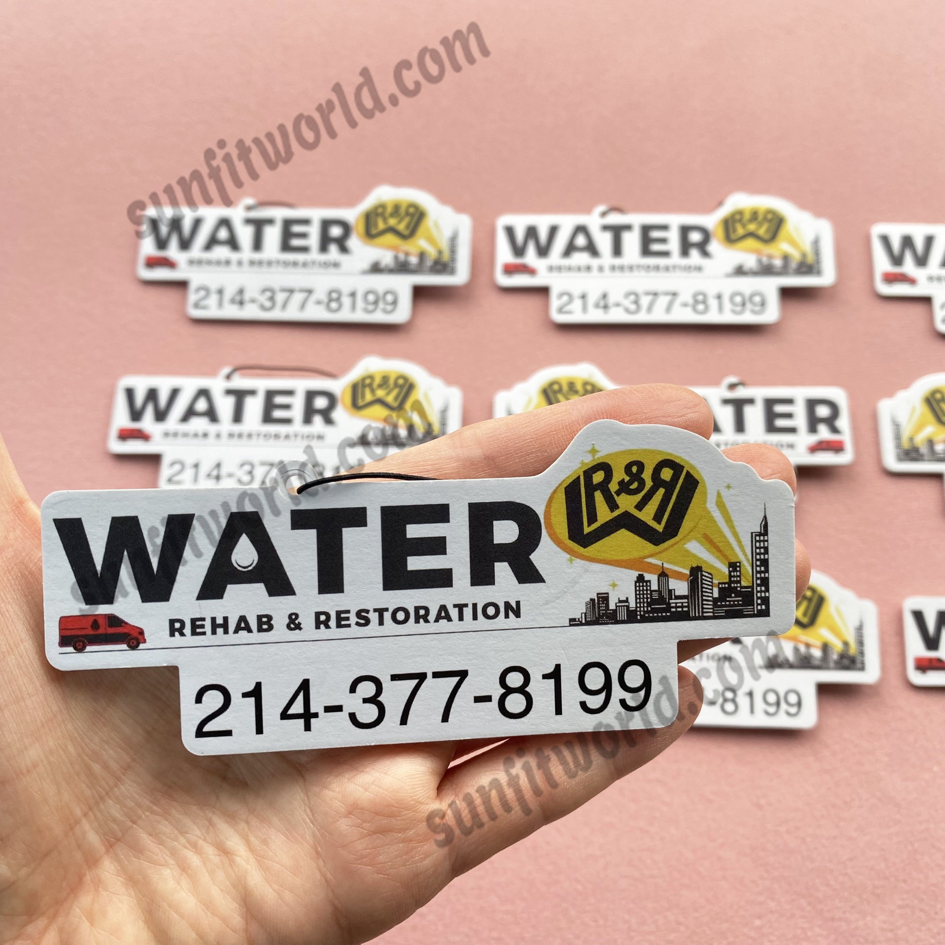 Custom Air Fresheners Car Hanging Scent Paper Freshener With Logo For Business Promotional