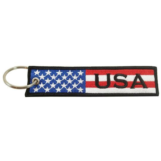 Custom Woven Embroidered Keychain Key Tags Logo Personalized Gift