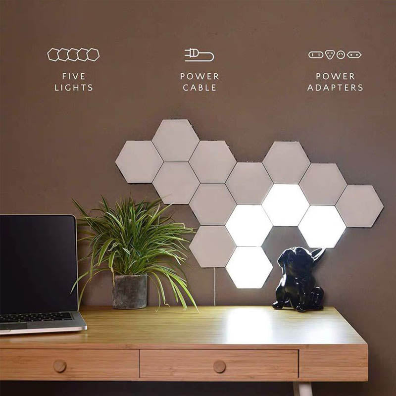 Hexagon Wall light Set  - DIY Any Letters  Shape