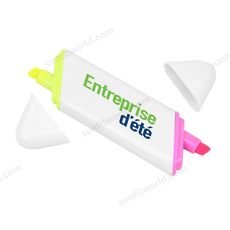 Bulk Custom Promotional Branded Duo Twin Highlighter Pen For Giveaway