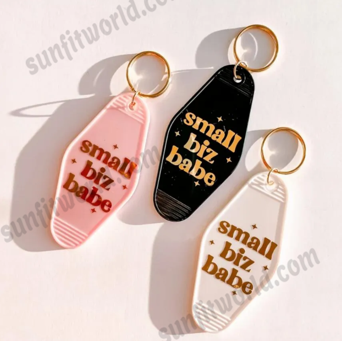 50Custom UV Keychains Promotionals | Hotel Key ring Cute Keychains Promo Items Keychain Hotel Motel Luggage