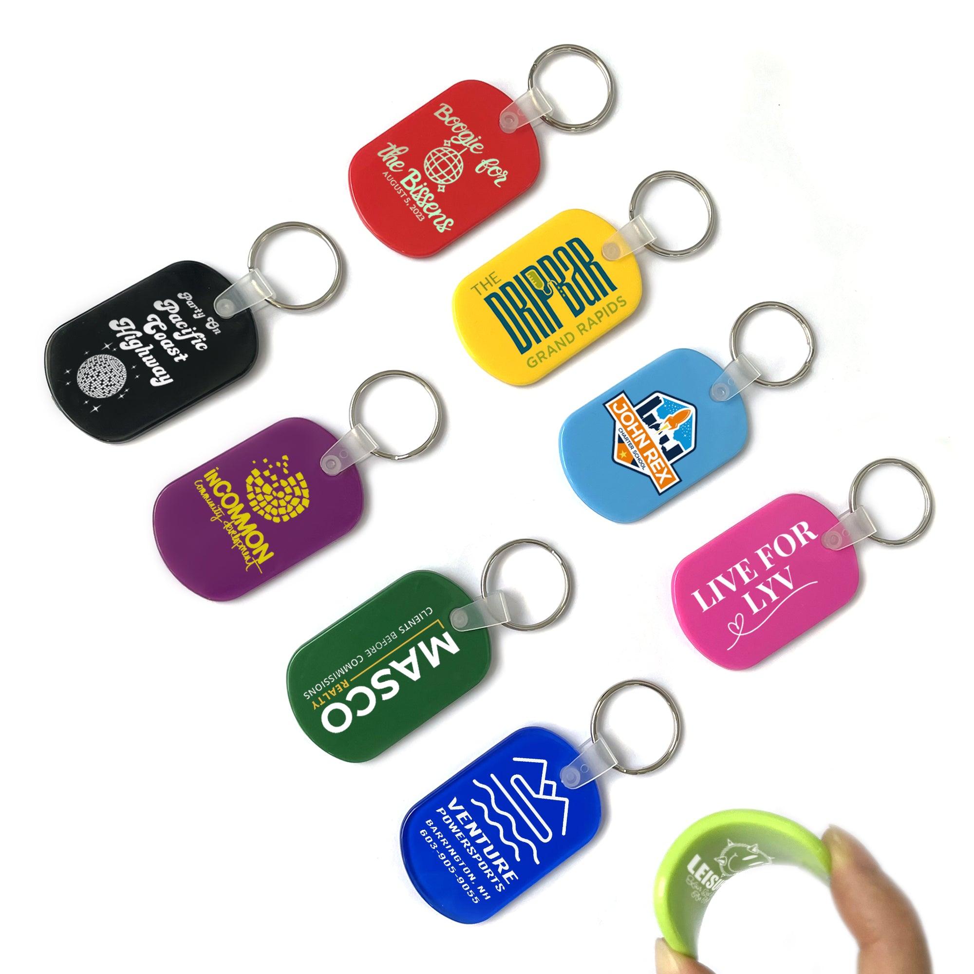 Custom Keychains PVC/Plastic Keyring Promotionals | Personalized Keychains Key Tags Promotional Product