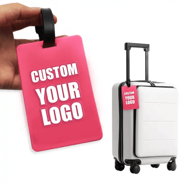 Luggage Keychains Tag Wholesale Hot-Selling PVC Luggage Soft Plastic Luggage Tag Silicone Trolley Case Boarding Tag