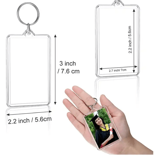 Cutsom Photo Acrylic Keychains Promotion, 2024 New Trend Keyring Weeding Gift Idea Promo