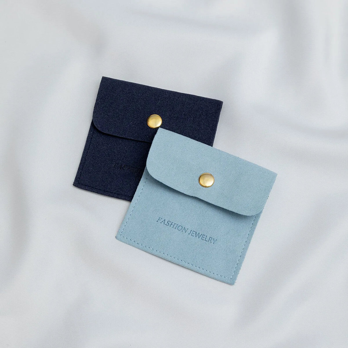 Custom Logo Microfiber Envelope Packaging Jewelry Pouches with Insert Cards