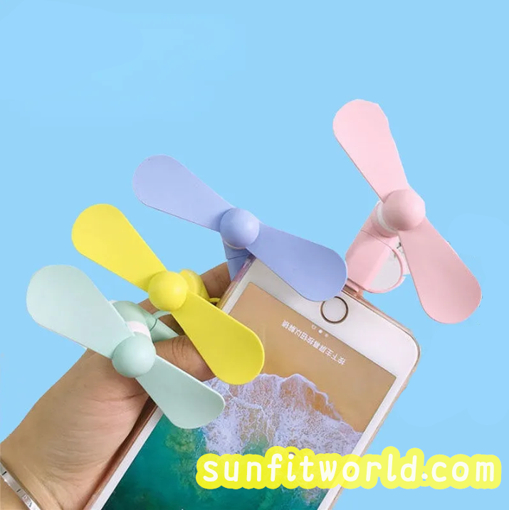 Custom 2 in 1 Portable Fan For Iphone Android Type C Promotionals
