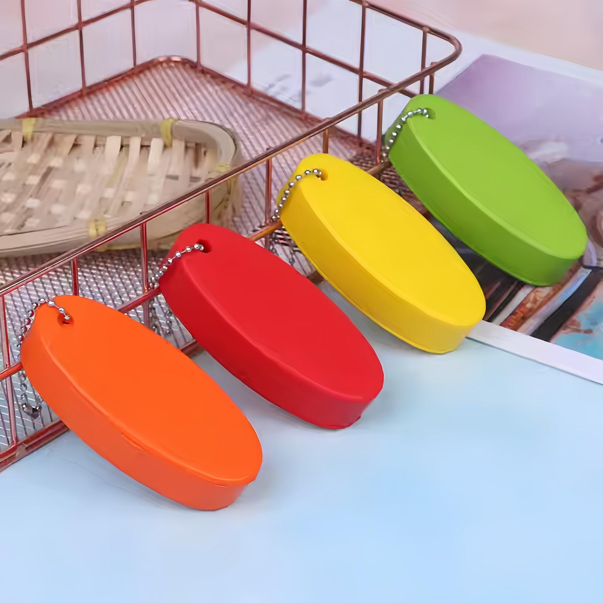 Personalized Printed Oval PU Foam Float Rite Boat Key Chain For Promo