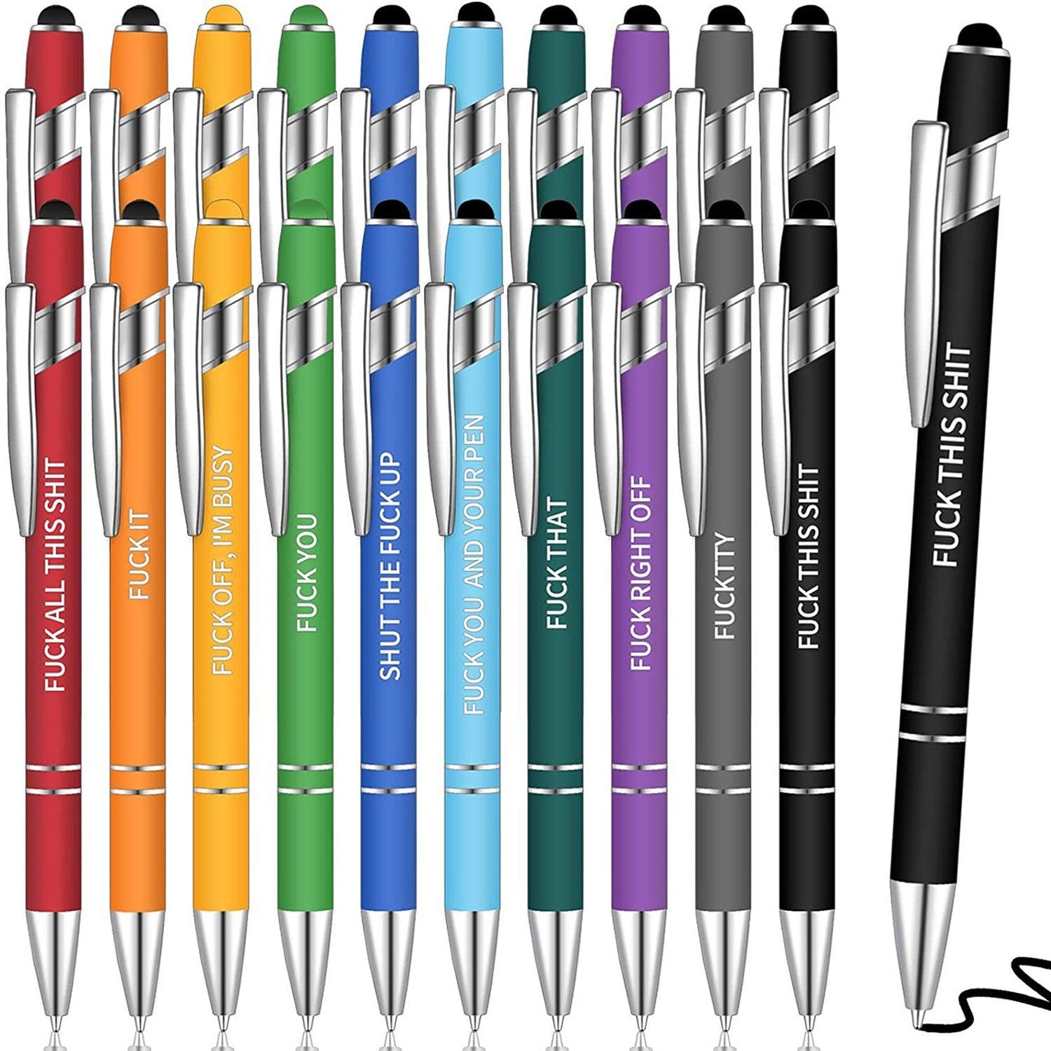 Metallic Cirrus Stylus Pen with Grip & Custom Personalized Pens For Office