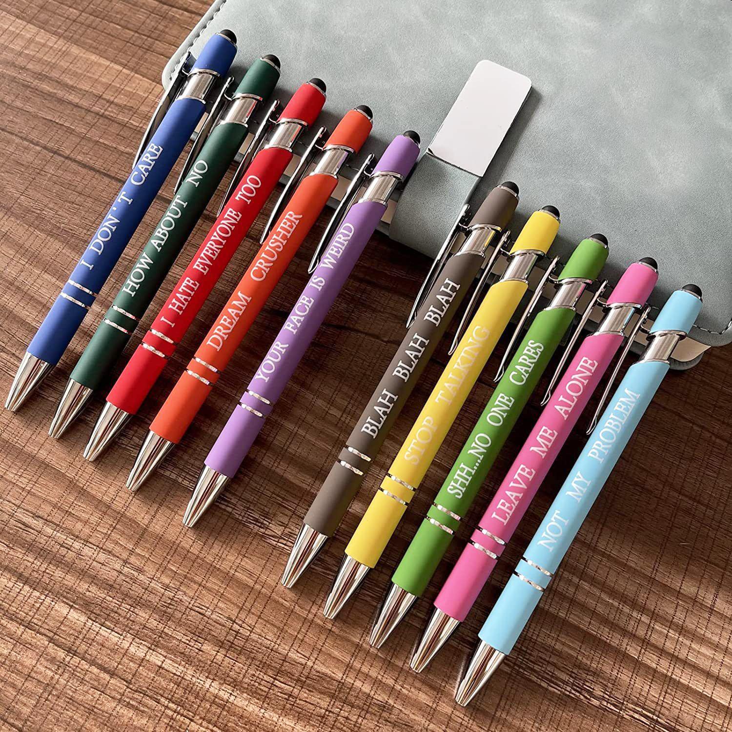 Metallic Cirrus Stylus Pen with Grip & Custom Personalized Pens For Office