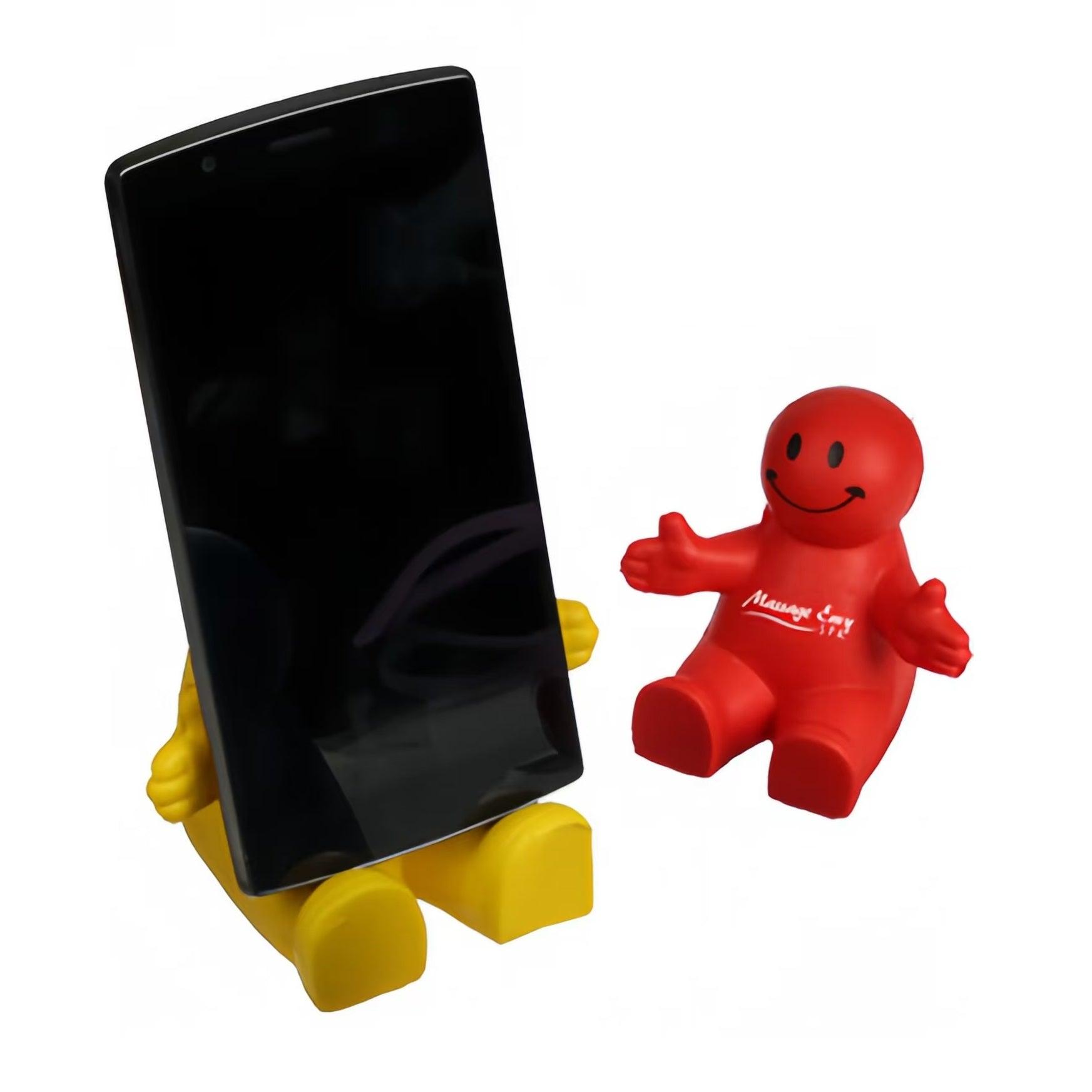 Custom Smile Face Stress Reliever Phone Holders Happy Dude Phone Stand