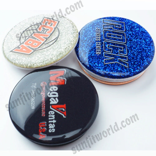 Custom Glitter Mobile Phone Stand | Personalized Logo Magsafe Cell Phone Grip | Phone Holder For Car | Phone Grip Socket Promo Gifts Products For Business