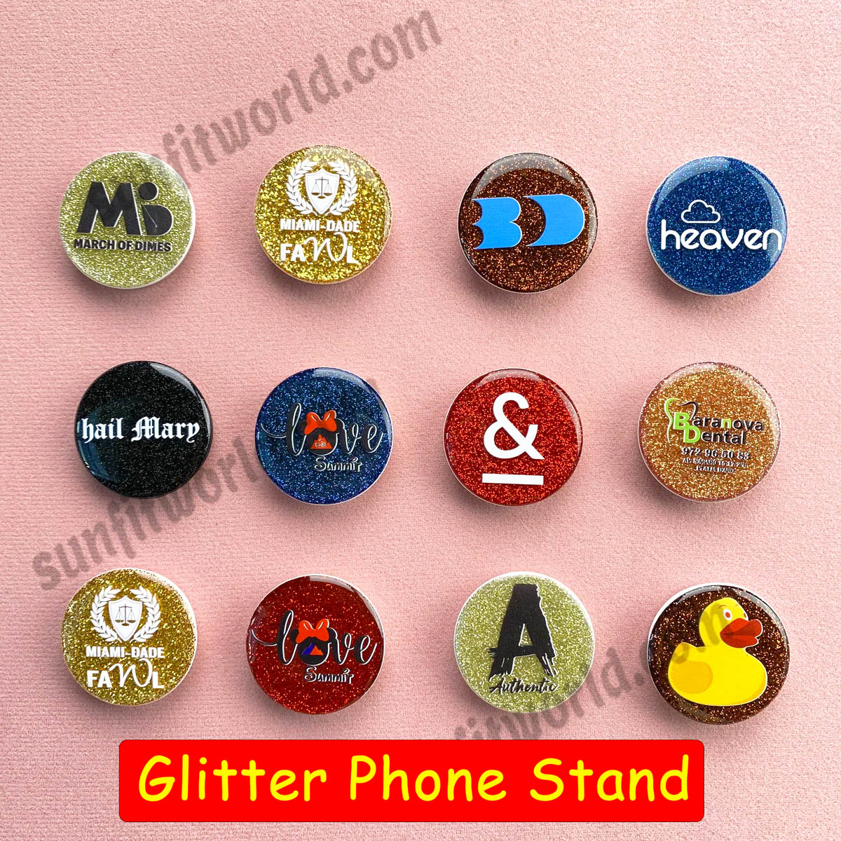 30pcs Low MOQ Custom Phone Stand | Personalized Pop Phone Grip Socket Holder For Business Promotion