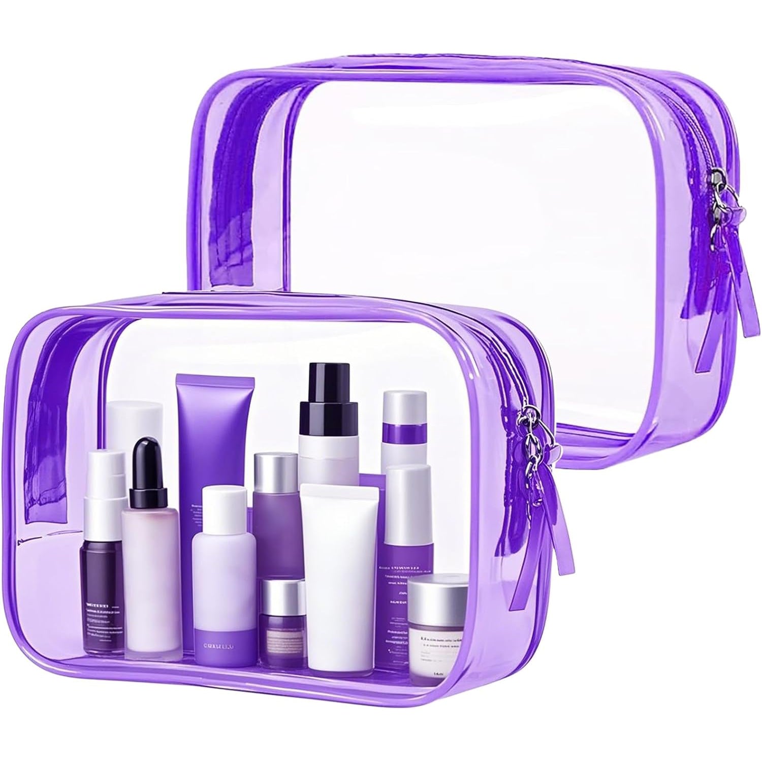 Custom Logo Clear Travel Toiletry Bags – Portable PVC Waterproof Makeup Organizer