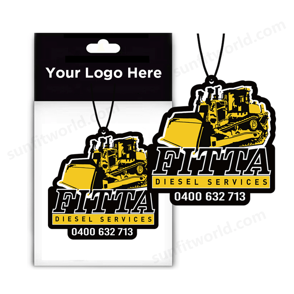 Custom Air Freshener Car Hang Scent Logo Freshener With Header Card