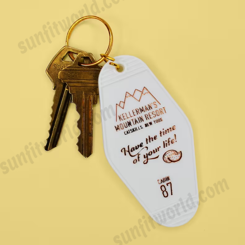 Cutsom Gold Foil Hotel Motel Keychains | 100Pcs Vintage Key Tags For Him Promotional Gift Hotel Motel Luggage