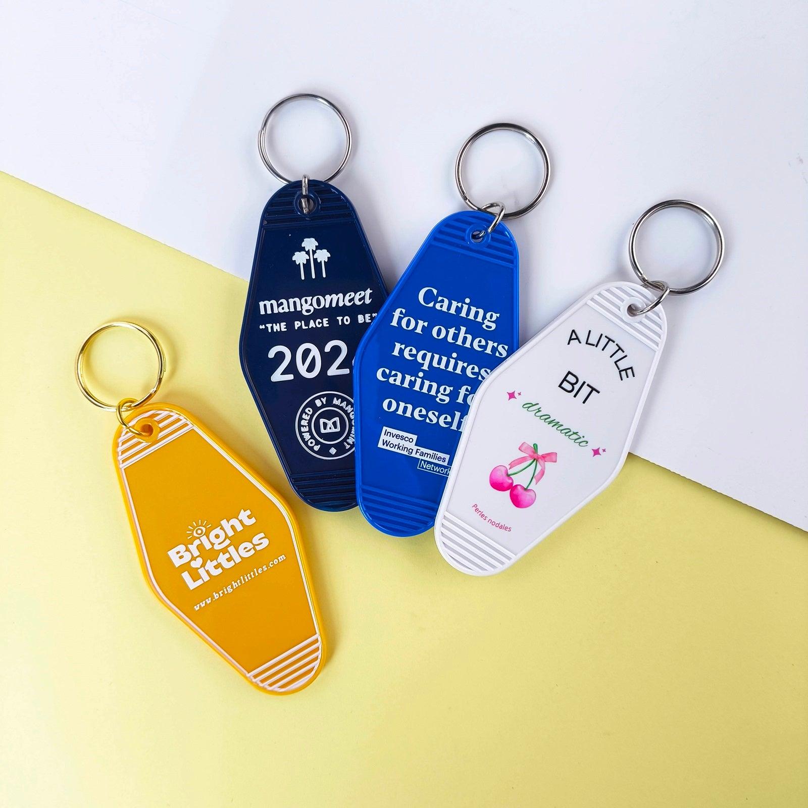 Fast Custom UV Hotel Keychains Bulks Hotel Key Ring For Business Event Giveaway Gifts