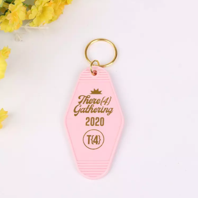 Low MOQ 100Bulk Custom Gold Foiled Keychain Promotional Gift