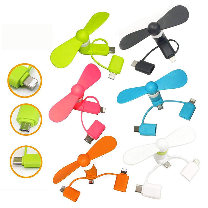 Portable Micro/Mini USB Cooling Fan Mute Cooler For Mobile Android Cell Phone