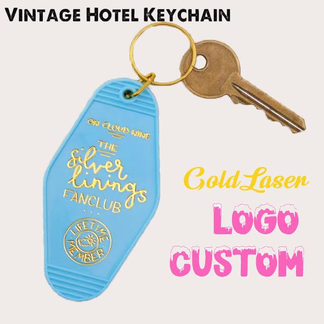 Personalized Gold Foil Keychain Designer Keychain Logo Product