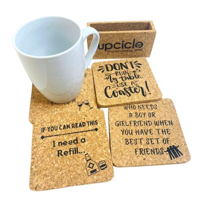 Custom Printed Coasters Cork, Wedding Wood Cork Coaster Bulk with Logo